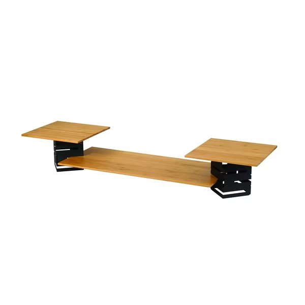 5 PC KIT - 2-8” Black Matte SKYCAP® Risers, 1 Wide & 2 Square Bamboo Surfaces, Rosseto Serving Solutions, Mfr#: Sk003